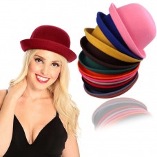 Mujer Hombre Classic Style Vintage Lady Vogue Wool Cute Trendy Bowler Derby Hat  eb-97932129